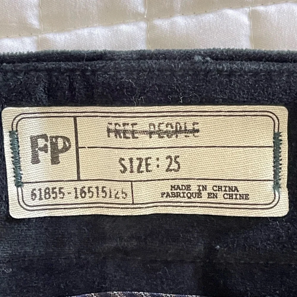 Free People Oxanna Deep Jewel Green Forest Green Velvet Flare Pants Size 25 - Picture 8 of 10